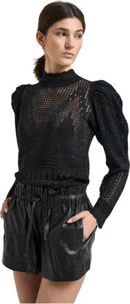 Isabel Marant Truien & Vesten, Dames, Zwart, S, Katoen, Dahara Turtleneck