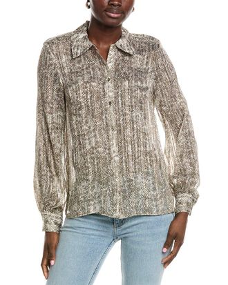 Ramy Brook Pauline Printed Silk-Blend Blouse