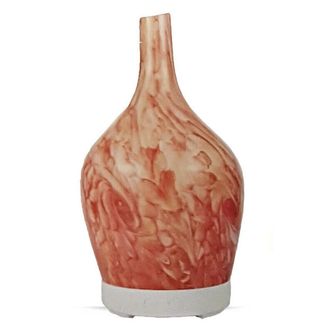 Trade Shop Trade Shop - Diffusore Oli Vetro Cromoterapia Aromaterapia Umidificatore Bianco Rosso 04 Led