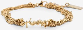 Saint Laurent Goldenes Armband Cassandre Pompon