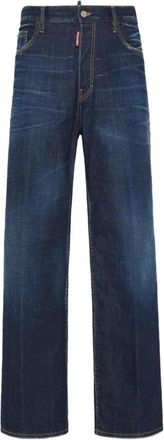 Dsquared2 Wide Leg Denim Jeans - Heren - Regular Fit Jeans - Blauw - XS - Denim - Jeans
