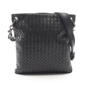 Bottega Veneta Intrecciato Black Intrecciato Handbag Shoulder Bag (Pre-Owned)
