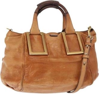 Chlo&eacute; Pre-owned Handbags, female, Brown, Size: ONE SIZE Pre-owned Leather Handbag