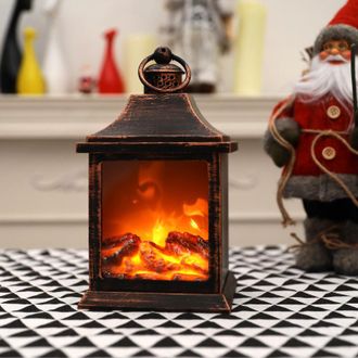 OEM Farol Led Con Efecto De Chimenea, Alimentado Por Usb Y Pilas, Luz Sin Llama Con Emulaci&oacute;n, Adorno Decorativo De Cobre Para Chimenea, Ideal Para Una De