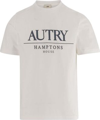 Autry Beige Cotton Logo T-Shirt