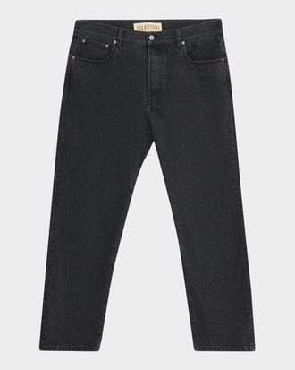 Valentino Garavani Men & apos;s Grey Denim Straight Leg Jeans