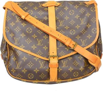 Louis Vuitton Saumur Monogram Canvas Brown Canvas Handbag (Pre-Owned)