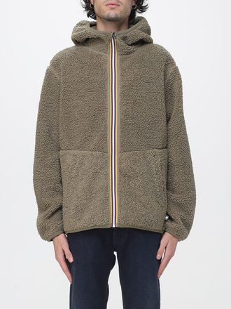 K-Way Casual Zip-Up Hooded Sweatshirt Crafted from Soft Sherpa Fleece