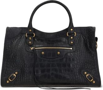 Balenciaga Borsa tote Le City media con manico - Nero