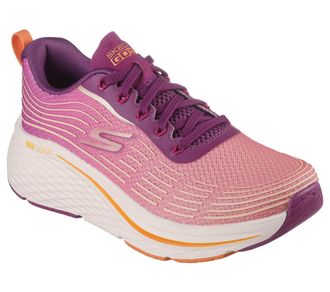Skechers Womens Max Cushioning Elite 2.0 Alaura Sneaker, Raspberry Textile/Orange Trim, 4.5 UK