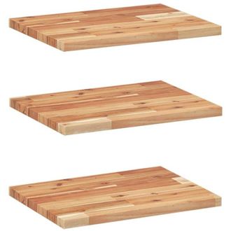 vidaXL Estantes Flotantes 3 Uds Madera Acacia Acabado Aceite 40x30x2cm Vidaxl