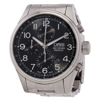Oris Pre-owned Oris Big Crown ProPilot Chronograph Automatic Grey Dial Mens Watch 01 774 7699 4063-07 8 22 19