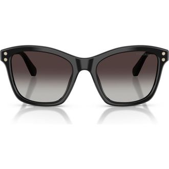 Swarovski 54mm Gradient Square Sunglasses in Black /Gradient Grey at Nordstrom
