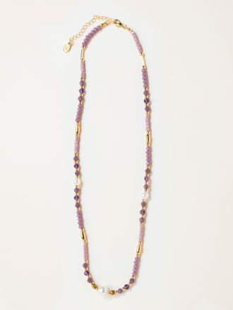 Fat Face FatFace Purple Pearl and Bead Necklace