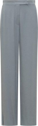 Emporio Armani High-Waisted Broeken - Dames - Straight fit broeken - Grijs - L - Broeken
