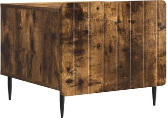vidaXL Mesa De Caf&eacute; Roble Ahumado 49 X 50 X 42 Cm Madera De Ingenier&iacute;a Vidaxl