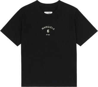 Maison Margiela Cotton Logo T-Shirt - Heren - T-shirts - Zwart - M - Katoen - Tops