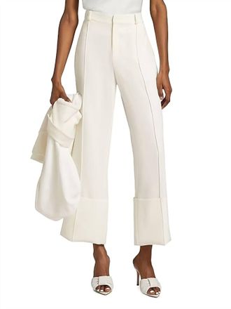 Cinq &agrave; Sept Alliston Wide Leg Pants In Ivory