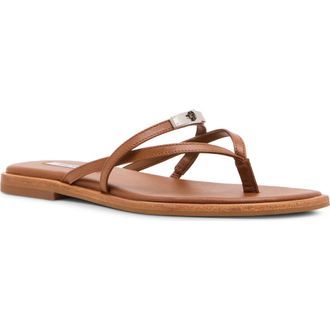 Steve Madden Catalina Flip Flop in Tan Leather at Nordstrom, Size 7.5