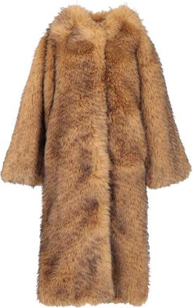 Rotate Faux Fur Long Coat - female - ROTATE Birger Christensen - Faux Fur & Shearling Jackets - Beige - 2XS/XS - Jackets