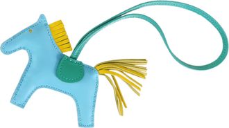 Herm&egrave;s Celeste Milo Lambskin and Swift Grigri Rodeo Pegase Bag Charm PM