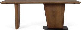Giner&Colomer Mesa de centro de madera de mango 120 cm estilo escandinavo japandi