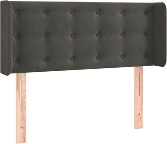 vidaXL Cabecero De Terciopelo Gris Oscuro 103x16x78/88 Cm Vidaxl