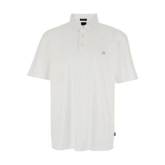 HUGO BOSS Tops, Heren, Wit, 2Xl, Katoen, Polo Shirt