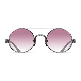 Matsuda M3128 Ronde Zonnebril - unisex - Accessoires - Grijs - Maat: 48 MM
