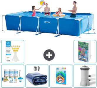 Intex Piscina Con Estructura Rectangular - 450x220x84 Cm - 7-piezas S108