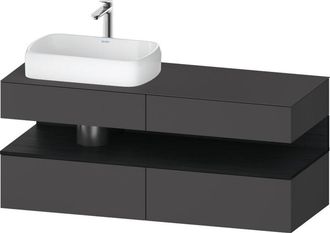 Duravit Duravit - Qatego Consola Mueble Bajo Lavabo, 2 Cajones, 2 Cajones