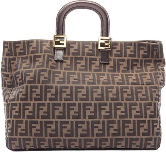 Fendi Pre-owned Fendi Large Zucca Canvas Twins Tote Ladies WN8STIZ9U0WEEVVM