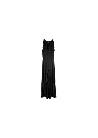 Just Cavalli Black Sleeveless Ruffled Maxi Dress Size XS