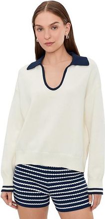 Joe's The Romie Polo Sweater Womens Sweater Milk : LG, Cotton