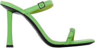 by FAR Flick Mule de Leather Green Leather