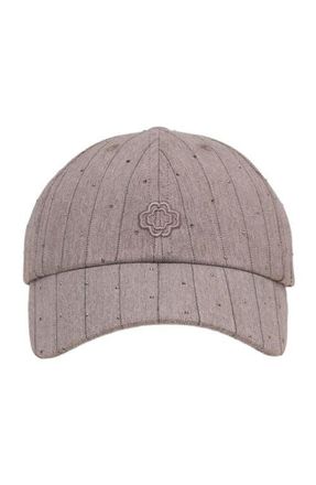 Maje Printed cotton hat in Light Grey at Nordstrom