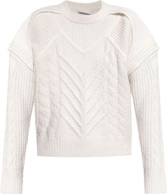 Iro cable-knit jumper - women - Elastane/Polyamide/Cotton/Polyester - M - White