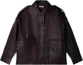 Sessun Harriboyd Jacket - Dames - Zomerjassen - Bruin - S - Leer - Jassen