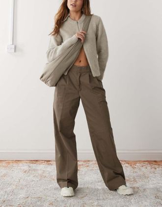 Dickies cord straight leg pants in brown