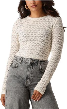 Notre-V Nv-Gyan Top - Dames - Longsleeves - Beige - XS - Polyester - Tops