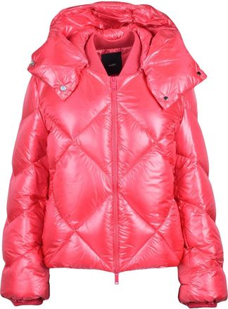 Add Quilted Short Down Jacket with Glossy Finish