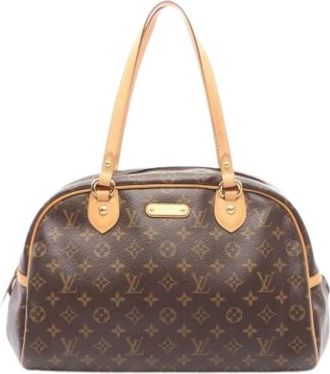 Louis Vuitton Pre-owned Monogram Canvas Handbag - Dames - Vintage Handtas - Bruin - ONE Size - Leer - Vintage