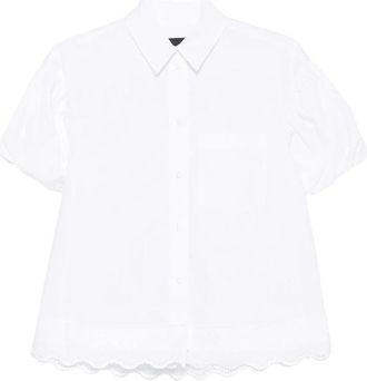 Simone Rocha Scalloped-hem Puff-sleeve Shirt