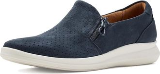 Clarks Lynell Sky Womens Flat Shoes Navy Nubuck : 11 B - Medium, Synthetic