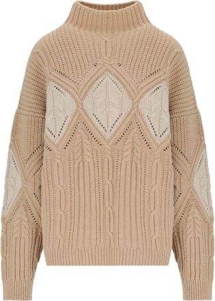 Twin-Set MAGLIONE DOLCEVITA CRATERE BEIGE TWINSET