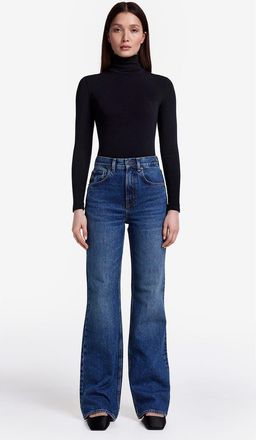 Smythe Owl High Rise Bootcut Jean in Vintage Mid Blue at Nordstrom, Size 30