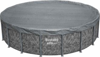 Bestway Cubierta Para Piscina &Oslash;5,49 M Redondo Poli&eacute;ster Gris Bestway