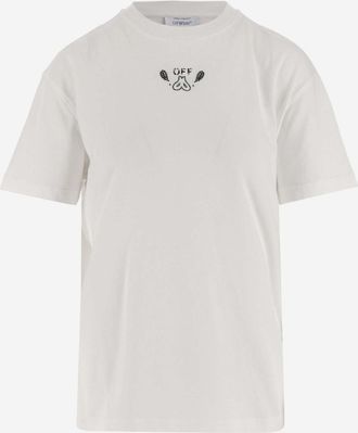 Off-white Beige Logo Detail T-shirt