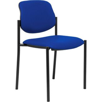 Piqueras y Crespo Silla Fija Styl Similpiel Azul Chasis Negro