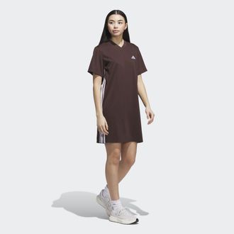 adidas Shirtkleid ADIDAS SPORTSWEAR W SC SHIFT DRES, Damen, Gr. M, N-Gr, braun (shadow braun), Obermaterial: 100% Polyester, Kleider Shirtkleid, f&uuml;r Erwachse